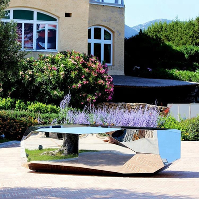 Arte de acero inoxidable del jardín de la escultura 304 al aire libre creativos del espejo de H2m