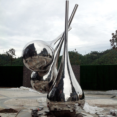 Creativo al aire libre de acero inoxidable moderno de la escultura de la esfera 304 ovales