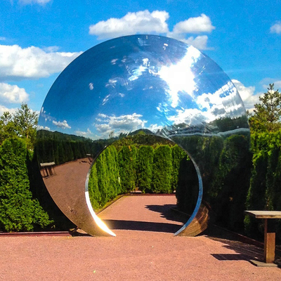 La escultura de acero inoxidable de Moongate duplicó estándar del CE de la escultura del jardín