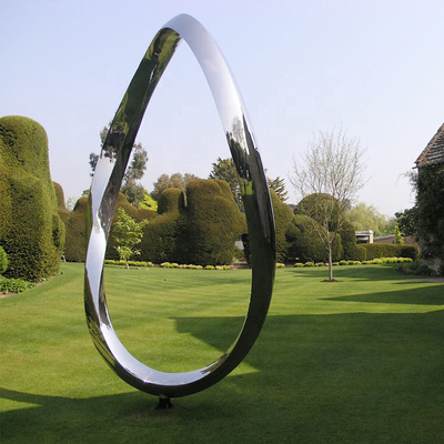 Escultura de acero inoxidable del extracto del círculo del jardín de Gnee creativa