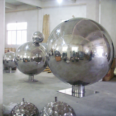 Escultura de acero inoxidable de la esfera de hueco de H245cm para la decoración al aire libre