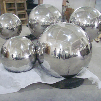 Escultura de acero inoxidable de la esfera de hueco de H245cm para la decoración al aire libre