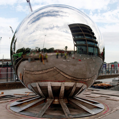 Recepción al aire libre del ODM del OEM de la escultura del jardín de la bola de metal de la forma de la bola