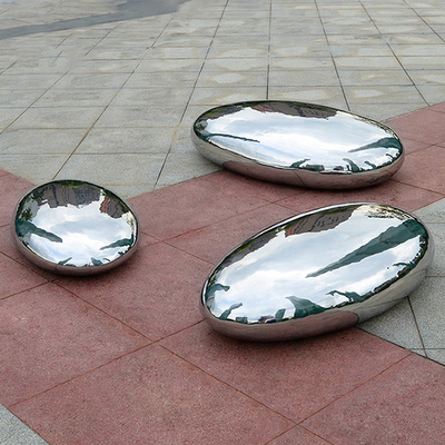 El jardín dimensional de la escultura del espejo del guijarro 3 adorna modificado para requisitos particulares