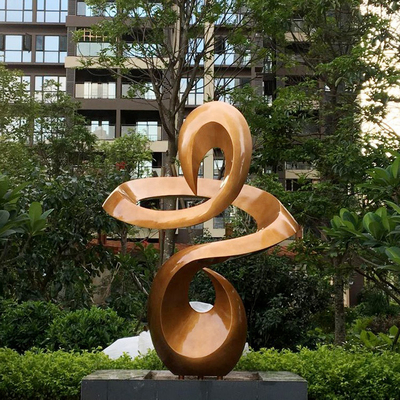 Escultura de acero inoxidable del extracto del círculo del jardín de Gnee creativa