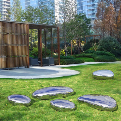 El jardín dimensional de la escultura del espejo del guijarro 3 adorna modificado para requisitos particulares