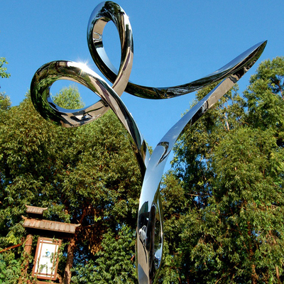 Escultura de acero inoxidable del extracto del círculo del jardín de Gnee creativa