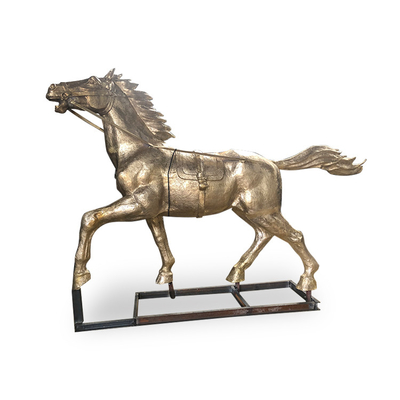 Escultura de bronce al aire libre estándar del SGS H140cm, estatua de bronce del jardín del caballo