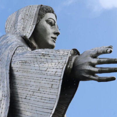 34 pies de escultura al aire libre libre Mary Religious Statue Hand Crafted del metal