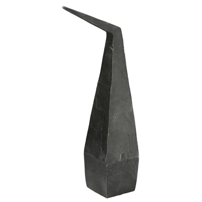 El hierro al aire libre nórdico del negro de la escultura del metal del extracto esculpe altura de 6 pulgadas
