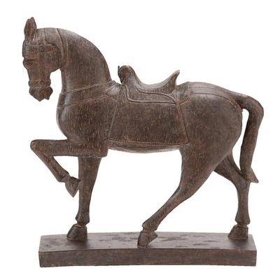 El tablero de la mesa del metal del caballo de la oficina esculpe las estatuas del arrabio altura de 15 pulgadas