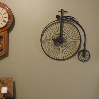 Bici de la ejecución del alambre de metal del jardín de Gnee en la pared para la decoración