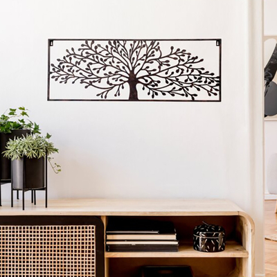 Pared rectangular Art Decor Tree Designed Customized del metal del jardín de Gnee