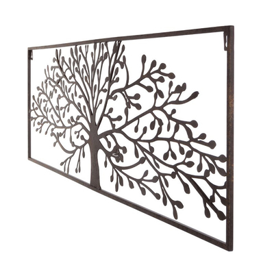 Pared rectangular Art Decor Tree Designed Customized del metal del jardín de Gnee