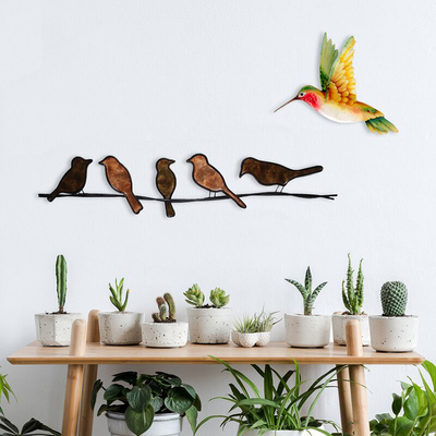 El jardín 6&quot; de Gnee pared contemporánea del pájaro del metal de la altura esculpe interior