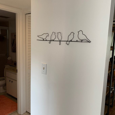 Arte de la pared del metal del alambre de Art Decor Birds On A de la pared del metal ISO14001 5 pulgadas