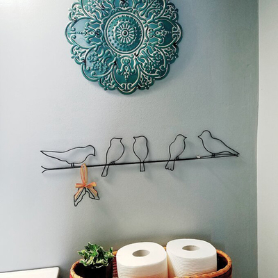 Arte de la pared del metal del alambre de Art Decor Birds On A de la pared del metal ISO14001 5 pulgadas