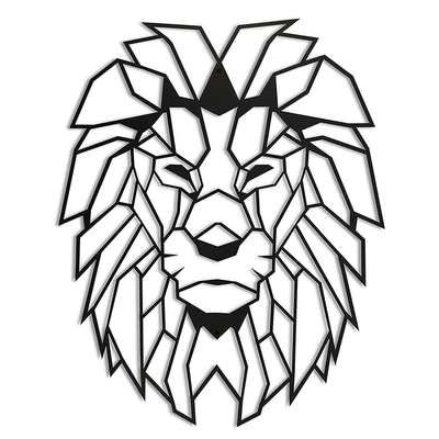 Pulgada estética de Lion Head Wall Art 17.5x24 del metal para la cabina rústica