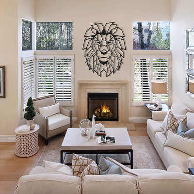 Pulgada estética de Lion Head Wall Art 17.5x24 del metal para la cabina rústica