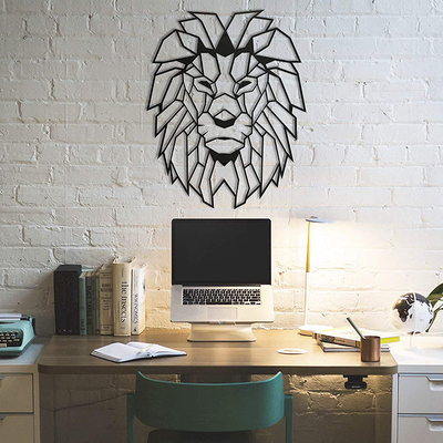 Pulgada estética de Lion Head Wall Art 17.5x24 del metal para la cabina rústica
