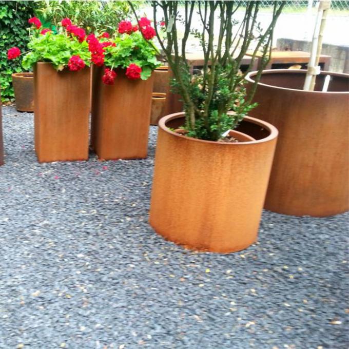 Oxidado corten la maceta/el acero Rusty Planter de la decoración del jardín del plantador de Corten