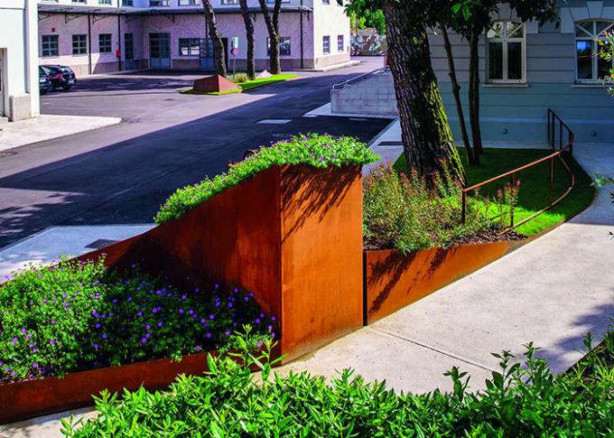 Muro de contención de acero de Corten