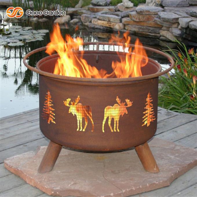 Hoyo aherrumbrado natural del fuego de fuego de Corten del cuenco de la calefacción al aire libre de acero de Firepit