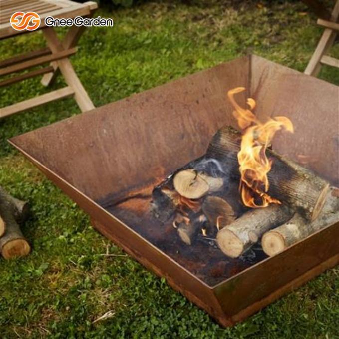 Madera grande al aire libre de Firepit del acero de Corten del jardín que quema acampar