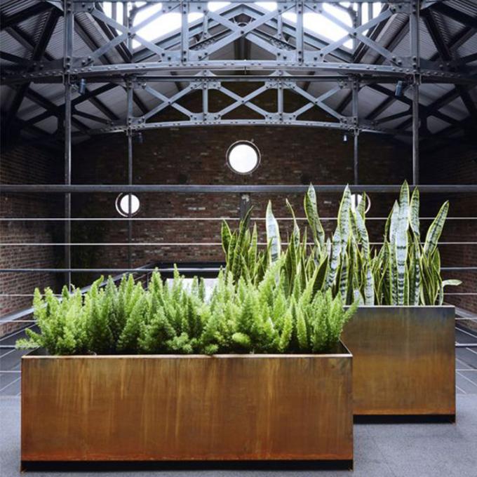 El laser de acero de los plantadores de Corten de la decoración cortó los potes del jardín