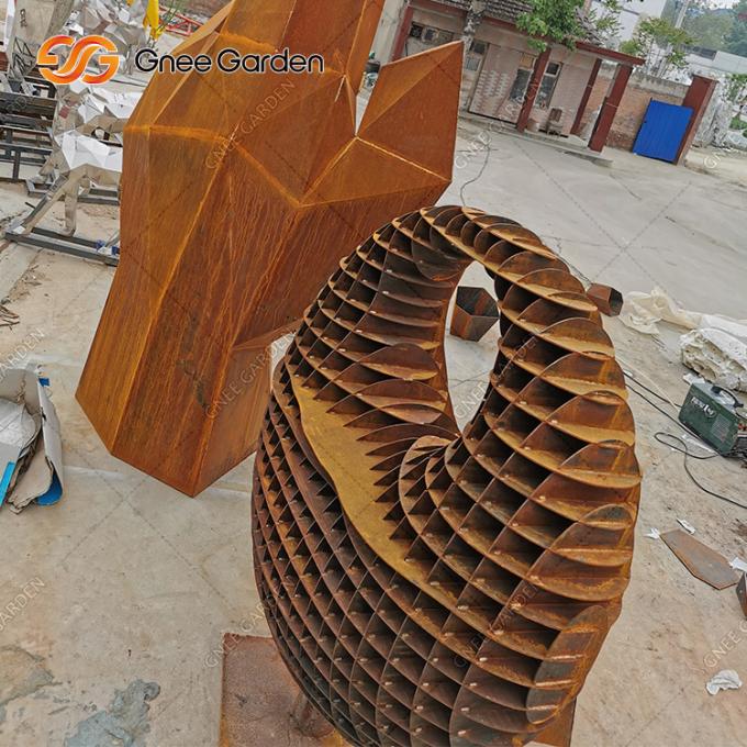 Escultura de acero de Corten del jardín del extracto moderno al aire libre de gran tamaño de la decoración