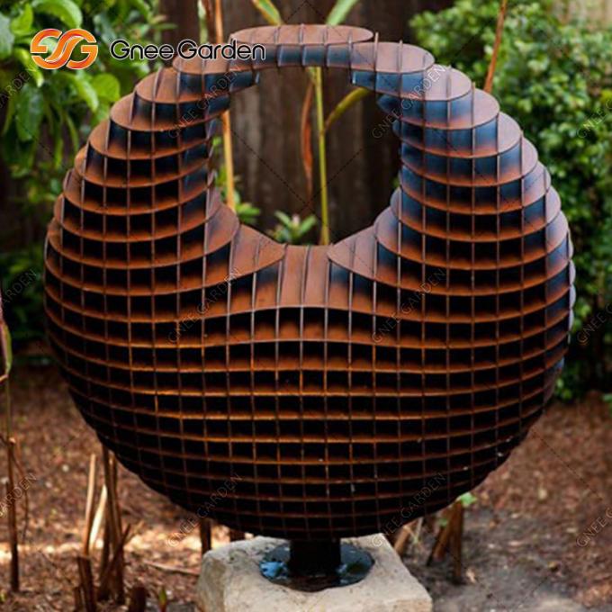 Escultura de acero de Corten del jardín del extracto moderno al aire libre de gran tamaño de la decoración