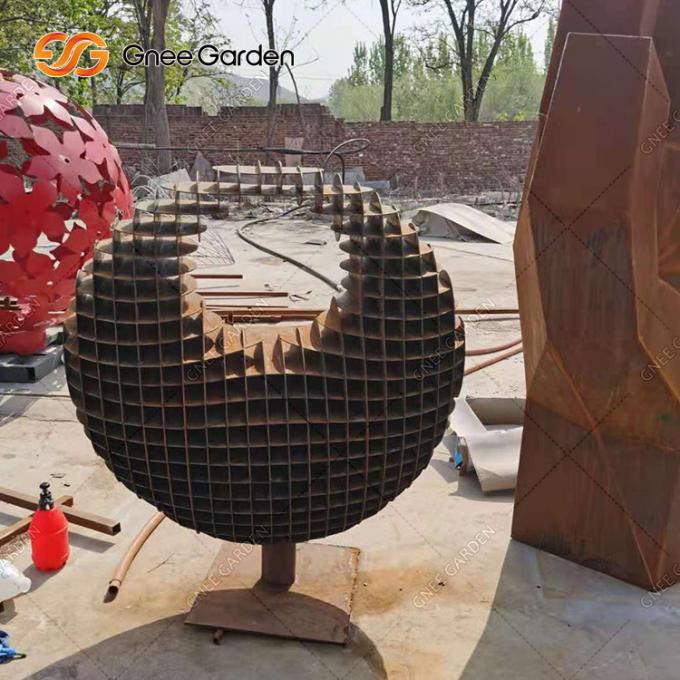 Escultura de acero de Corten del jardín del extracto moderno al aire libre de gran tamaño de la decoración