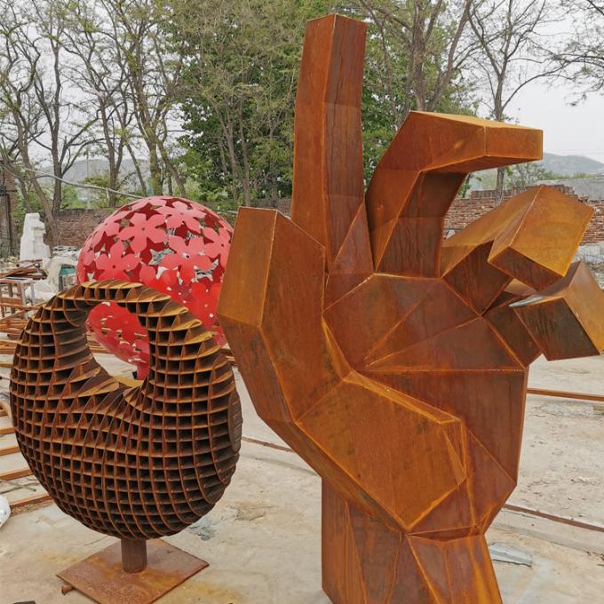 Rusty Large Corten Steel Sculpture para la fábrica de la decoración del parque directa
