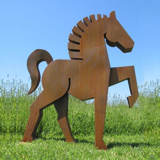 Estatua de acero inoxidable de gran tamaño moderna de encargo de la decoración del jardín de la escultura abstracta de Corten