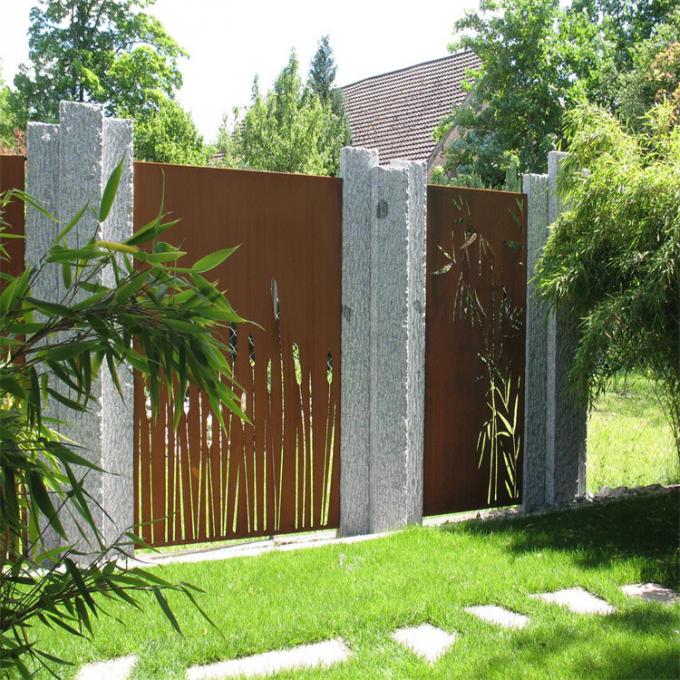 Pantalla de acero del jardín de Corten