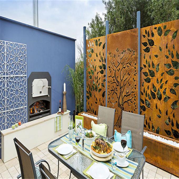 Los productos del jardín del metal cultivan un huerto cerca Corten Steel Screens
