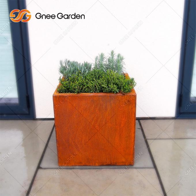Caja rectangular del plantador del pote del plantador para el plantador largo de acero inoxidable rectangular interior de los plantadores del travesaño de la tabla o de la ventana