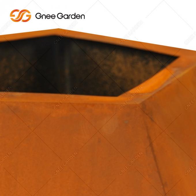 Pote grande al aire libre diseñado decorativo del plantador del metal de los productos de acero de Corten del jardín de la maceta del patio