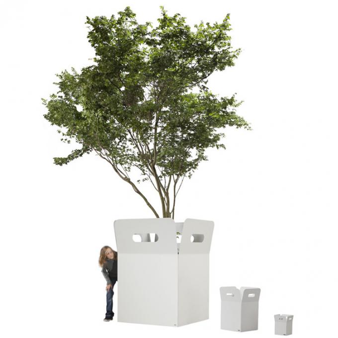Macetas altas de la venta del nuevo del diseño árbol barato grande al aire libre caliente del jardín y plantadores de acero del metal de los plantadores