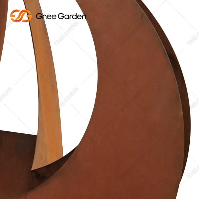 El laser de encargo de la forma cortó el plantador irregular de acero del metal de Corten del jardín de Corten de la maceta de los plantadores de acero geométricos del soporte