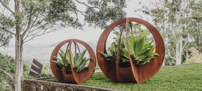 Jardín decorativo que planta el plantador al aire libre de la maceta de Corten de la caja del metal de acero de la decoración