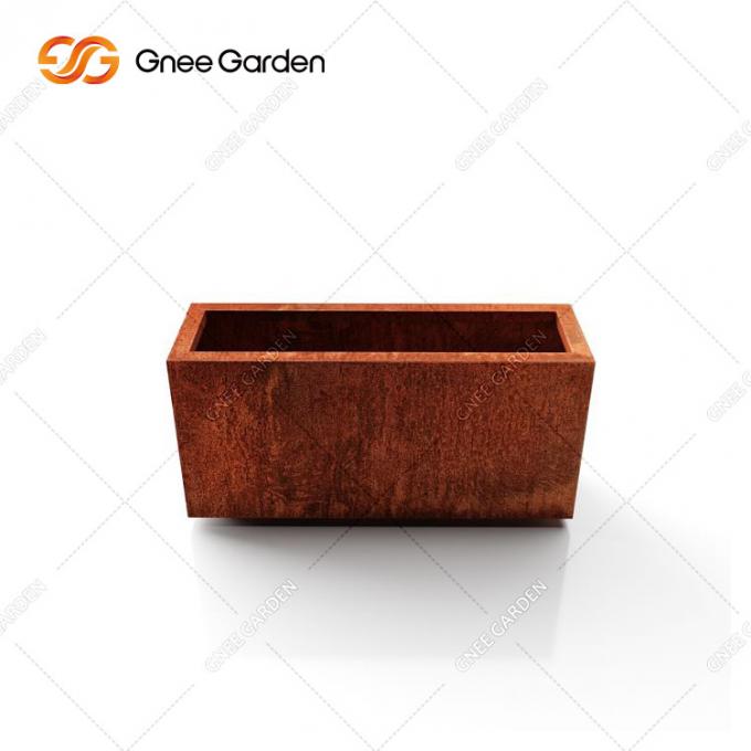 Caja al aire libre de acero de los plantadores del color del moho de Corten del diseño de China de Corten del acero del metal de los plantadores grandes superiores del jardín