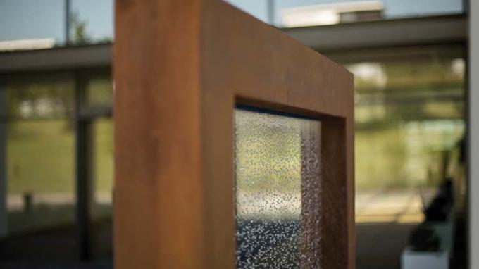 El jardín durable de acero del metal de la pared de cortina de Corten de la decoración única adorna la cascada