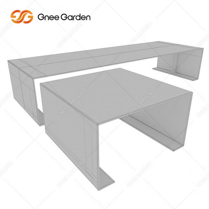 El jardín comercial del metal de acero de Corten atesora los muebles al aire libre del metal de las obras clásicas