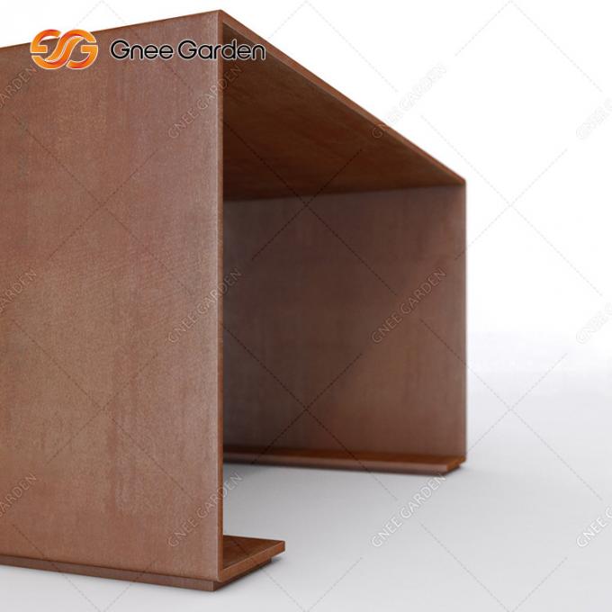 El jardín comercial del metal de acero de Corten atesora los muebles al aire libre del metal de las obras clásicas