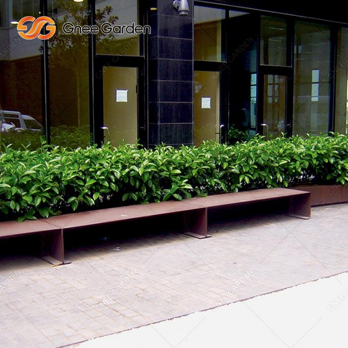 Muebles al aire libre del metal del banco moderno de Corten para los espacios públicos y las terrazas modernas