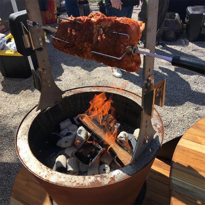 Leña de cocinar al aire libre que quema la parrilla de acero al aire libre de la BARBACOA de GN-BBQ-204 Corten para acampar del jardín