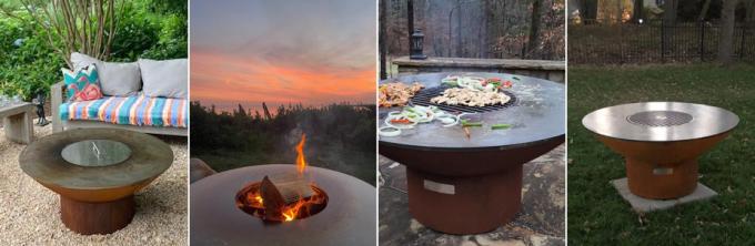parrillas de cocinar al aire libre Carbón de leña-aprovisionadas de combustible de la BARBACOA del metal a prueba de mal tiempo para asar a la parrilla la carne o verduras