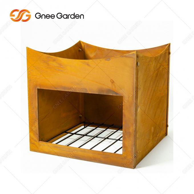 Uso al aire libre portátil de Pupular que cocina las verduras de Rusty Barbecue Grill Cooking del metal de acero de Corten que acampan