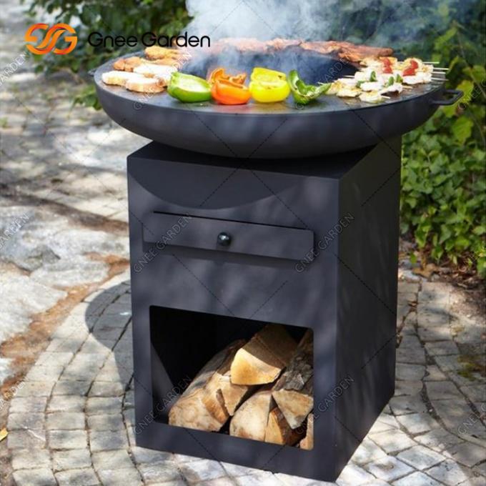 Parrilla de acero de la BARBACOA de Corten de la barbacoa de la parrilla de Corten del carbón de leña del fumador de la barbacoa de la chimenea de acero casera del patio trasero